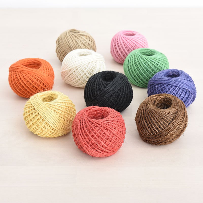 手工麻绳多色装饰复古编制捆绑绳diy照片墙彩色绳子