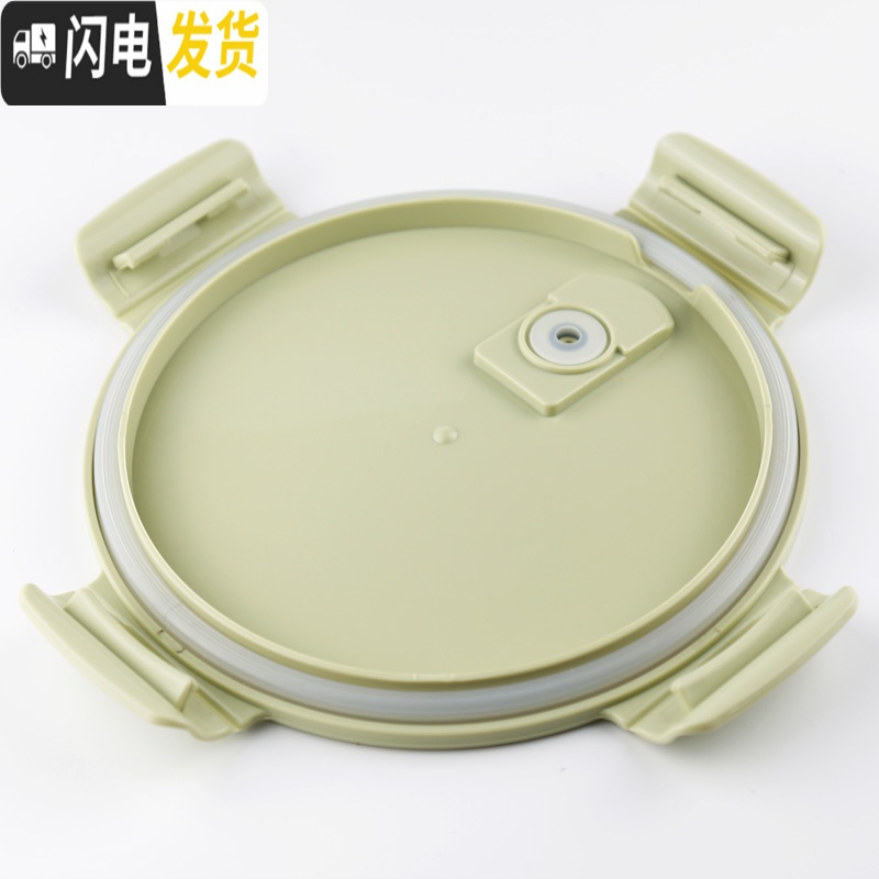三维工匠加厚盖玻璃饭盒微波炉专用便当盒上班族带饭玻璃碗套装长方形圆形 圆650+圆450