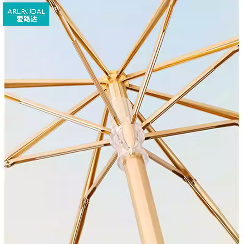 爱路达 8骨三折彩胶折叠伞AL34T/把高清大图