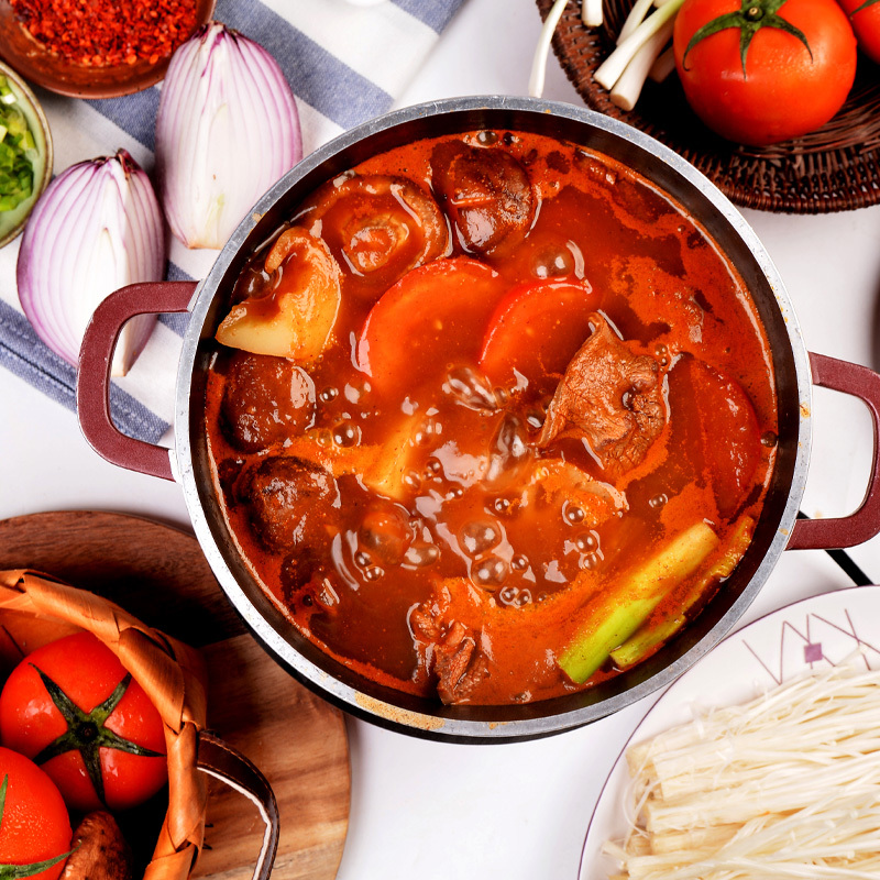 草原红太阳番茄火锅汤料220g袋装番茄风味火锅料清汤不辣鸳鸯火锅底料