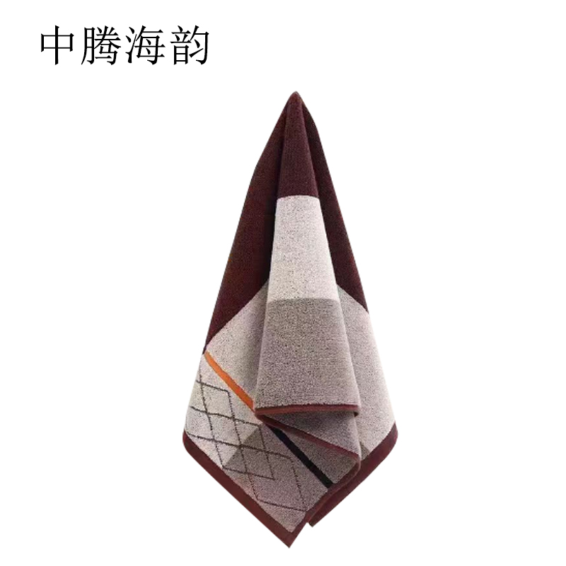 中腾海韵 枕巾 咖色 1对高清大图