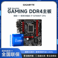 技嘉(Gigabyte)B660M GAMING DDR4主板+12代英特尔i7-12700KF 主板套装