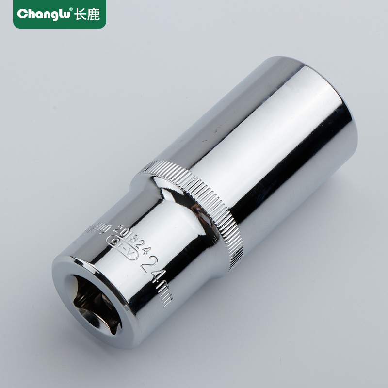 长鹿125mm大飞系列12寸大飞铬钒钢加长6角套筒头六角长套筒21mm