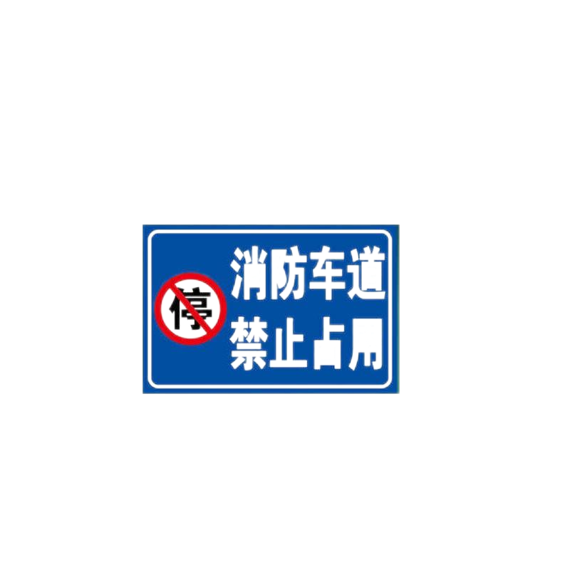 DASUE 定制消防通道禁止停车标志牌 200*300*1mm (单位:块)