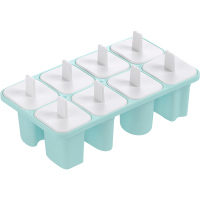 茶花雪糕模具家用做冰棍冰棒冰淇淋冻冰块盒冰糕自制冰盒棒冰儿童2773[蓝色2只装16格]