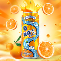 屈臣氏 (Watsons)新奇士橙汁汽水(橙汁含量≥17%) 330ml*24罐 整箱装