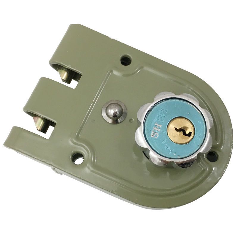 实力牌老虎锁老式外装双开铁门锁移门防盗锁虎齿钩仓库推拉门锁一字