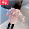 可莉允女童冬季翅膀棉服2022新洋气加厚独角兽外套宝宝炫彩免洗羽绒棉衣