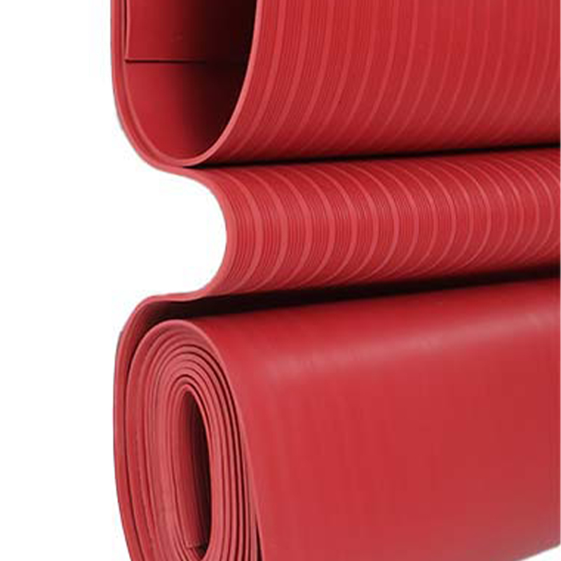 典虎 绝缘橡胶垫 红色条纹3mm*1m*10m 卷高清大图