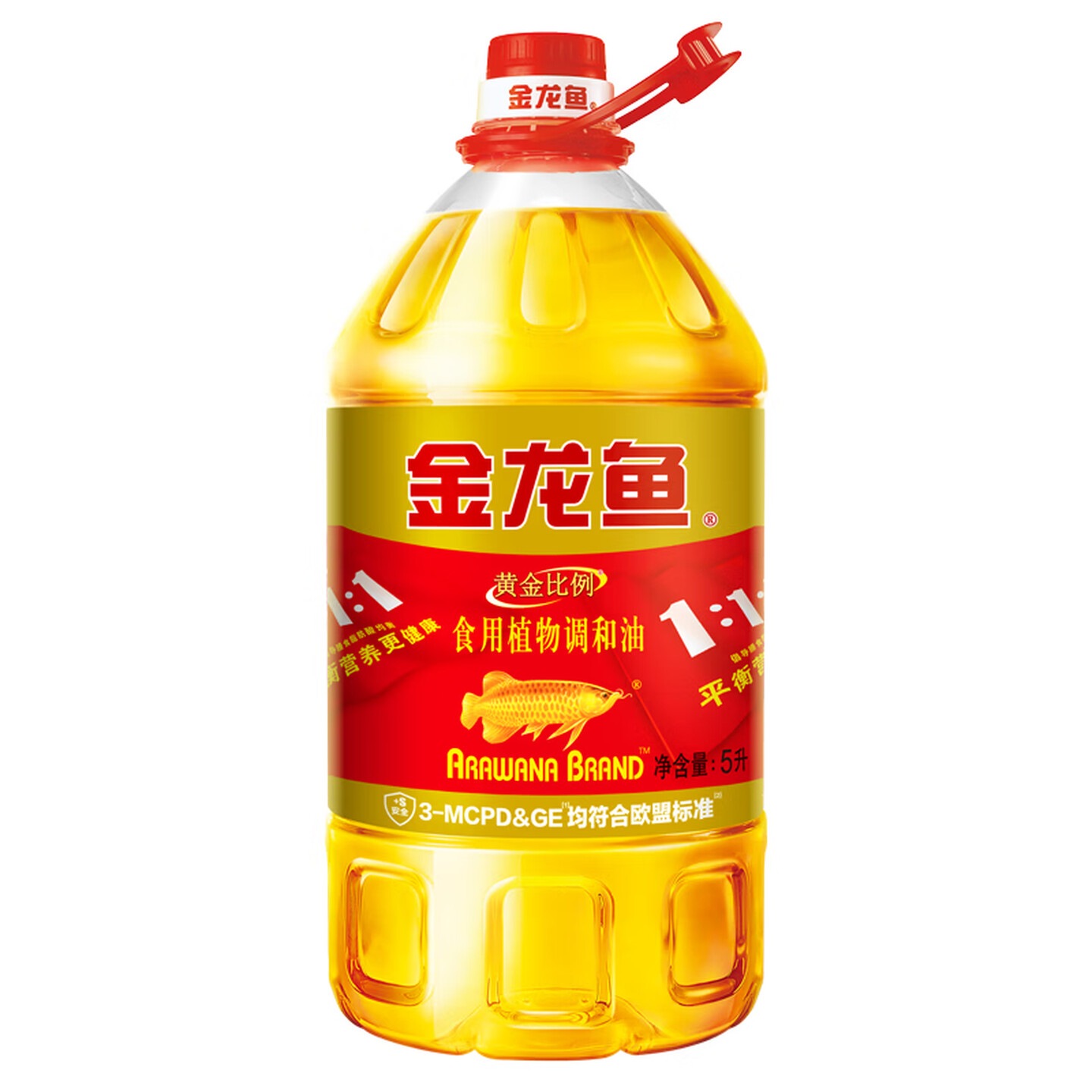 金龙鱼黄金比例调和油 5L 1:1:1 食用油 大桶装年货中秋节送礼企业团购 黄金比例调和油5L
