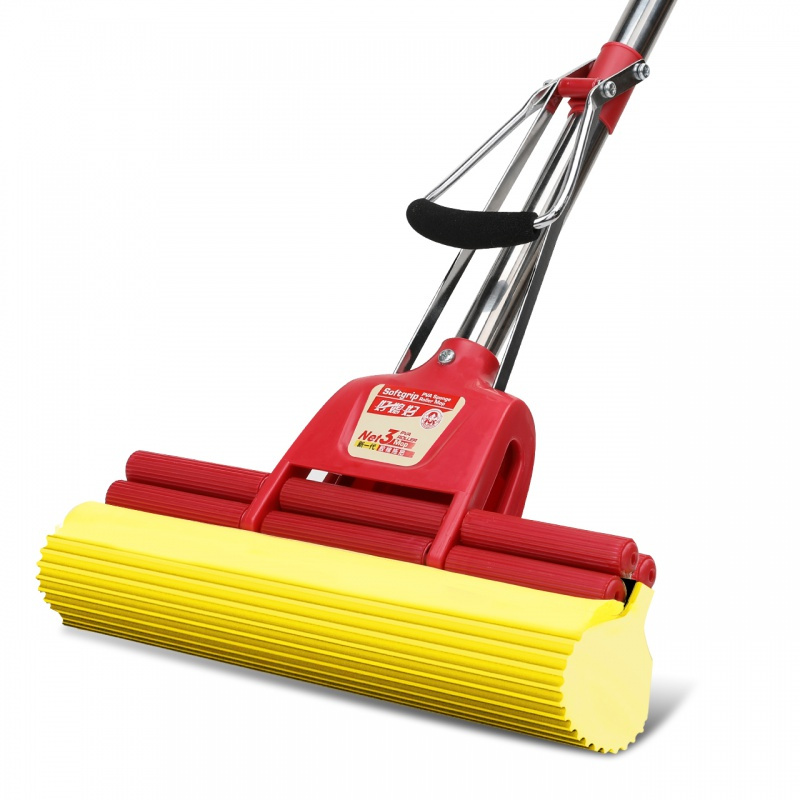 好媳妇海绵拖把大号擦地吸水拖布家用挤水免手洗胶棉拖把头一拖净视频