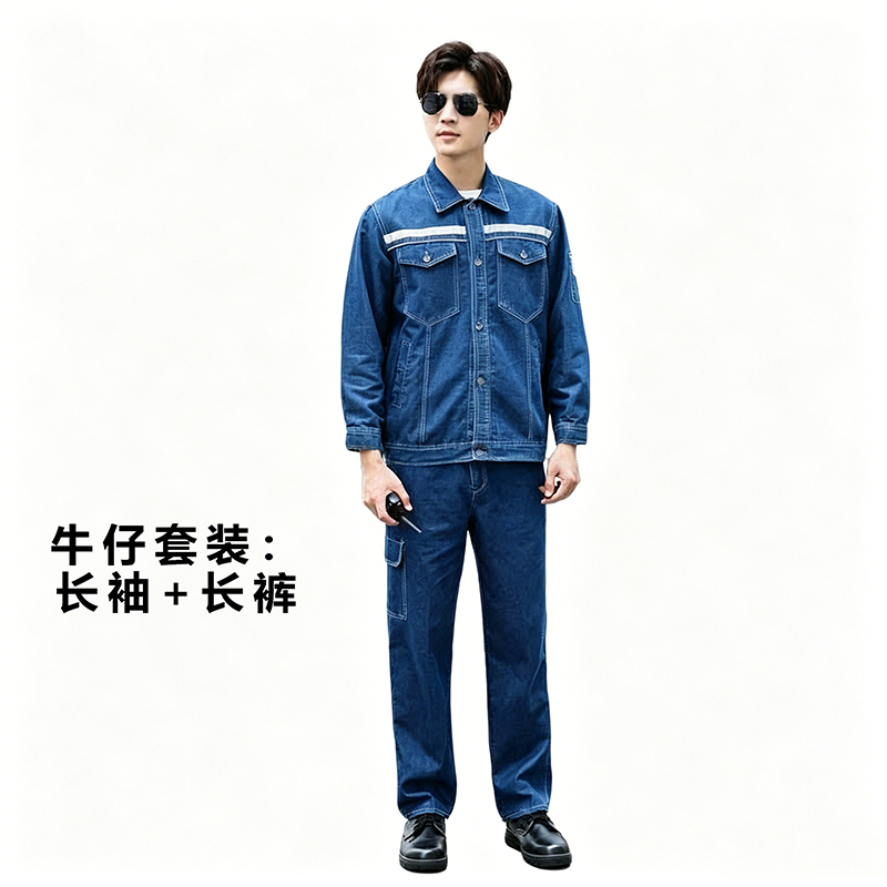 TDUO 牛仔工作服套装 KK25 套 牛仔套装 尺码备注