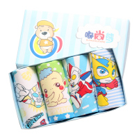 [促销][2、4条装包邮 多款可选] 儿童内裤 可爱卡通印花中小童小孩平角裤 男童内裤男孩四角裤礼盒装