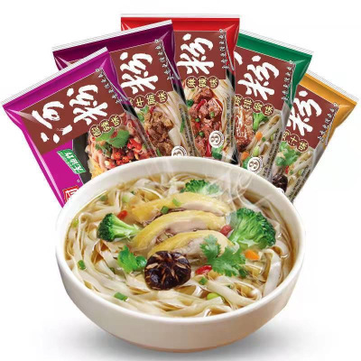 红烧排骨味5袋装 广东陈村河粉干粉正宗爆辣泡椒酸辣即食河粉速食冲泡袋免煮汤河粉