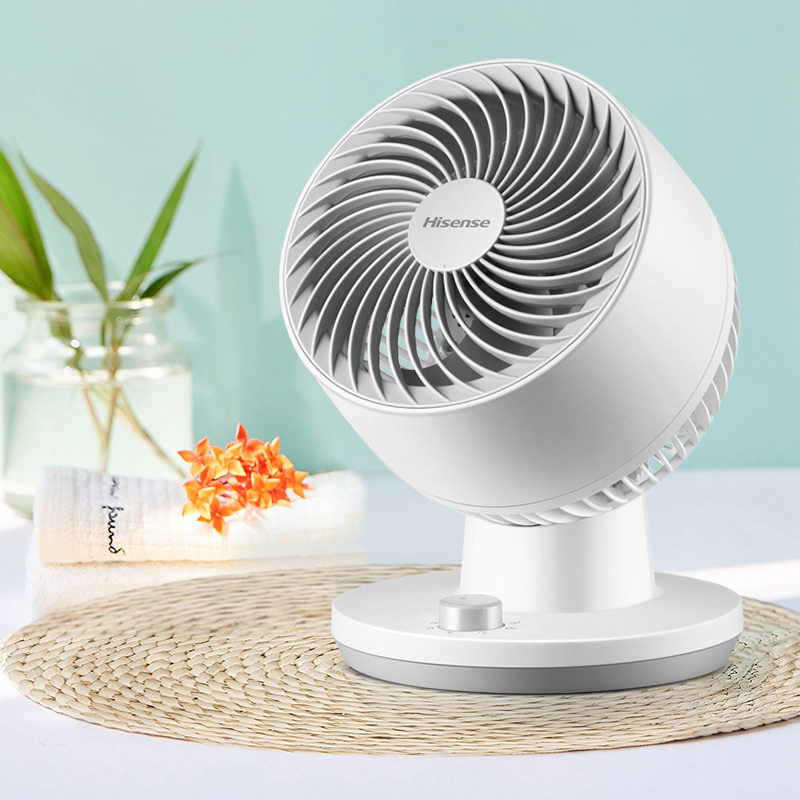 海信(Hisense)空气循环扇三档风速广角送风俯仰调节台式家用宿舍轻音小型桌面电风扇涡轮对流风扇FXJ-AN1502