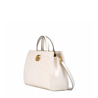 GUCCI/古驰 女士GG Marmont系列衍缝中号手提包443505