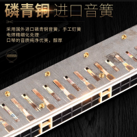 上海牌国光口琴28孔宽音域进口音簧高级成人初学者复音C调重音24孔男女儿童入门专业演奏级口吹琴乐器