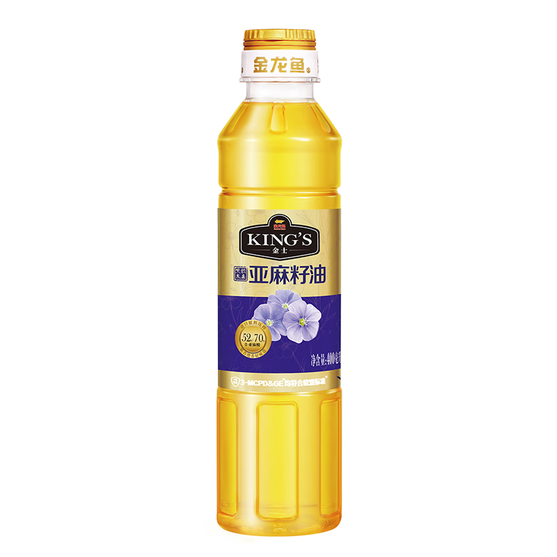 金龙鱼KINGS紫韵东来一级 亚麻籽油400ml高清大图