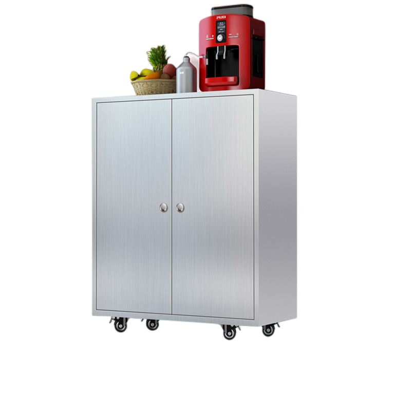 鑫环境 不锈钢厨房橱柜970*500*400mm 碗柜置物架家用多功能锅具碟盘调料收纳储物柜高清大图