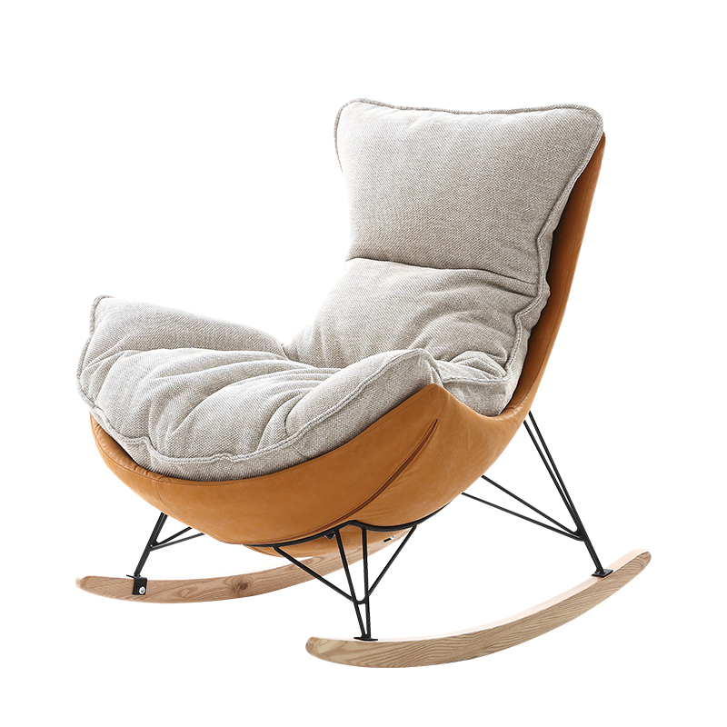 北欧阳台摇椅闪电客躺椅小户型懒人客厅家用摇摇椅子大人休闲沙发椅