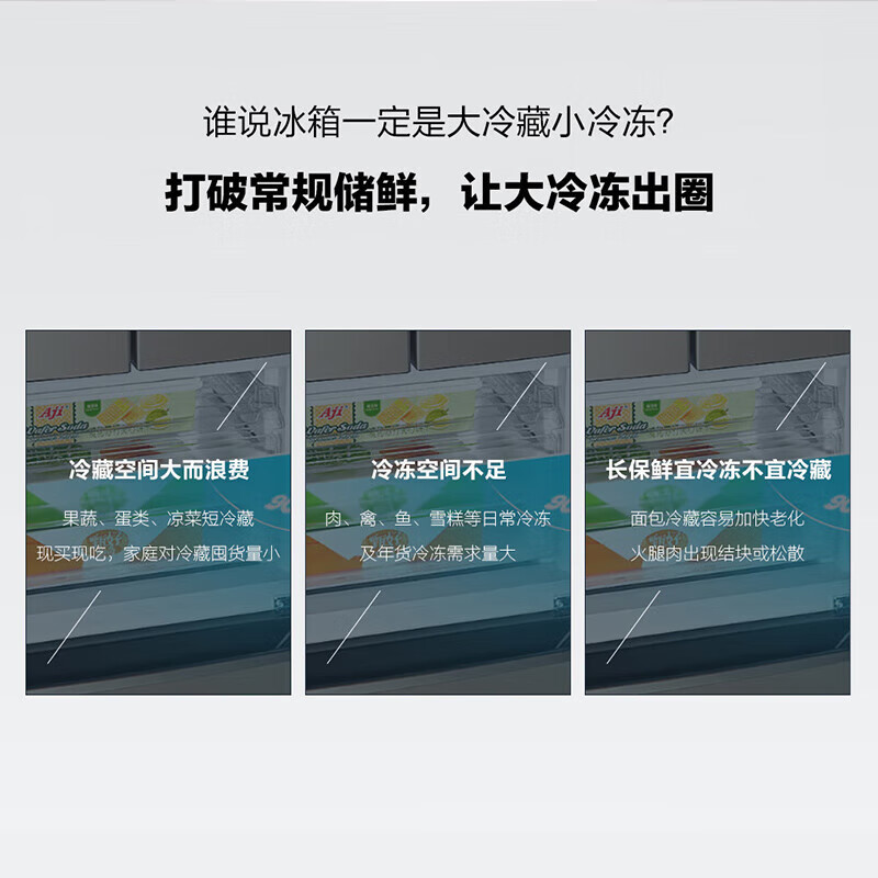 海尔(Haier)[旗舰新品]海尔519升大容量双开门风冷无霜变频一级能效AFR精控双循环超大巨冷冻对开门冰箱高清大图