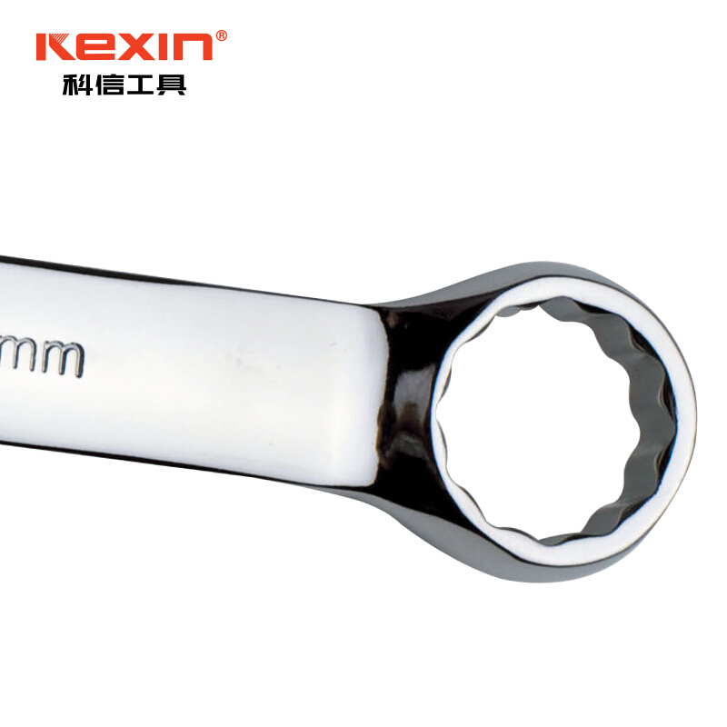科信(kexin)全抛光铬钒钢两用扳手 开口扳手梅花扳手 16mm KX63016A 2支