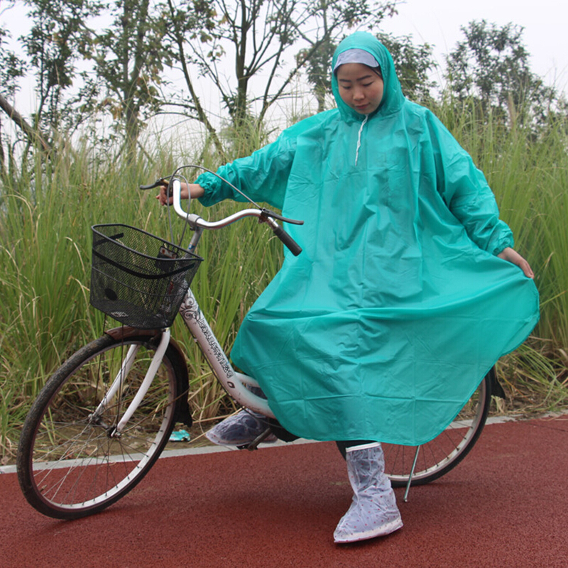 电动车雨衣单色加厚面料颈部抽绳设计单人款雨天骑行防水雨披无镜套紫色XXXL