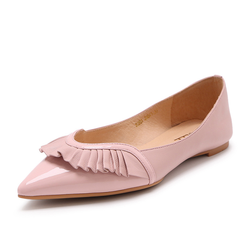 belle百丽平底鞋2019年春季新款羊皮革女单鞋20261aq9