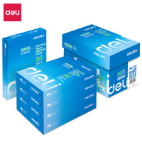 得力(deli)莱茵河打印复印纸白纸A4办公用纸70g木桨 500张/包 5包1箱装