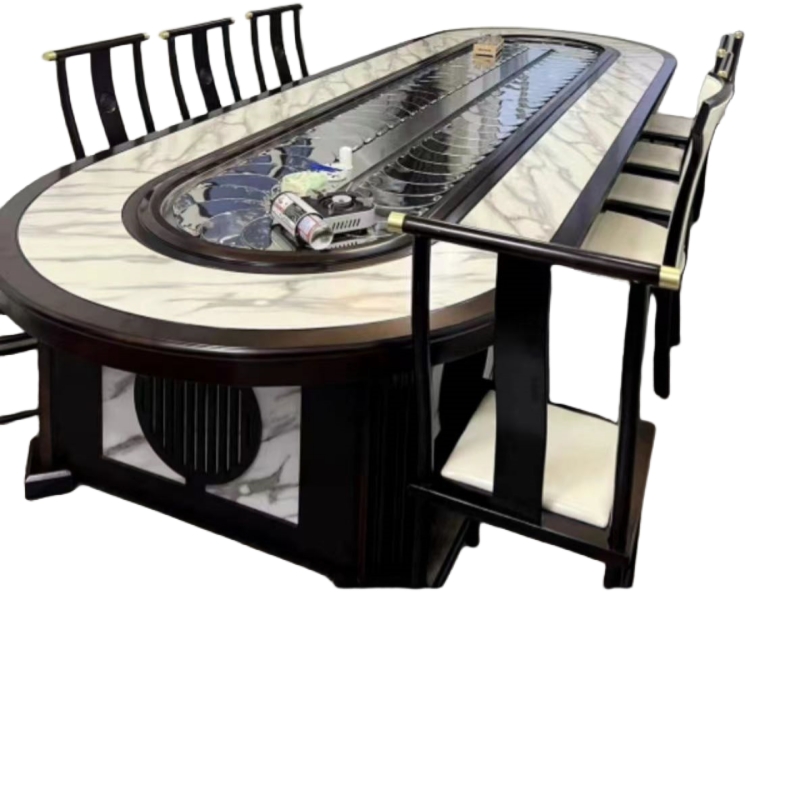 白寅 BY-FYCSCLCZ 黑色 餐桌带10个电磁炉(单位:张)