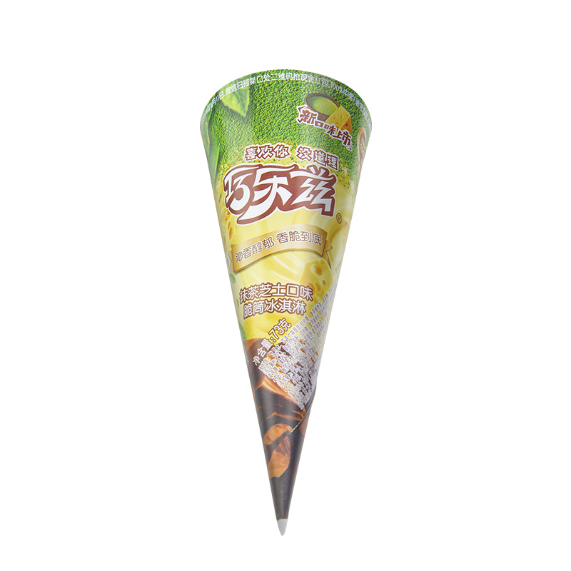 伊利巧乐兹抹茶芝士口味脆筒冰淇淋438g