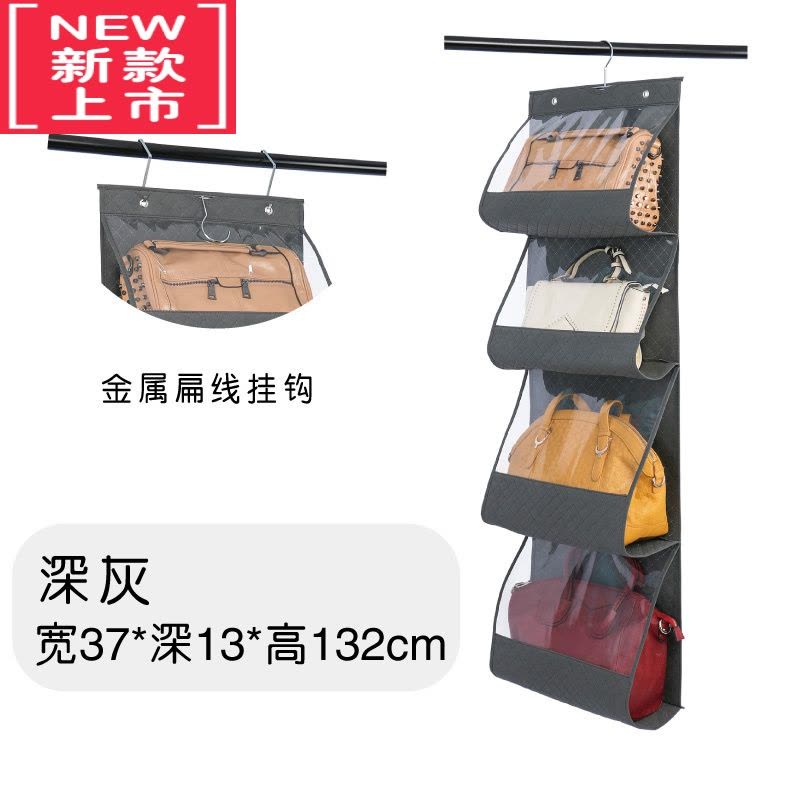 可莉允公仔皮包收纳器门后全封闭包包收纳挂袋墙挂式透明布娃娃整理柜图片