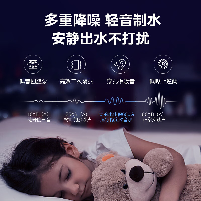 美的(Midea)净水器家用直饮小体积厨下RO反渗透净水器一体机双出水玲珑净水器600G 母婴直饮极致 800G净水器高清大图