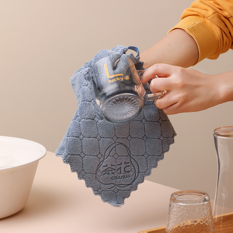 茶花 厚实压花擦手巾(2片装) 2片 /套高清大图