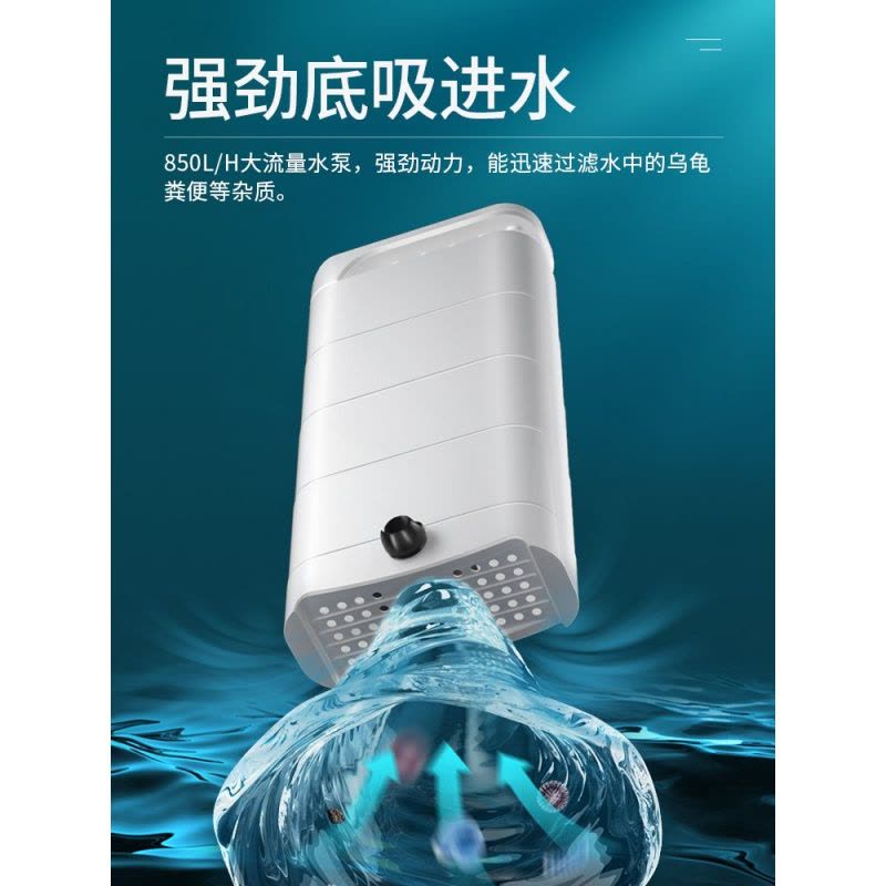 乌龟低水位过滤器三合一循环泵龟缸底吸便除便滴流过滤盒净水图片