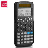 得力(deli)双电源学生科学函数计算器计算机 易拉式保护盖 黑色D991ES