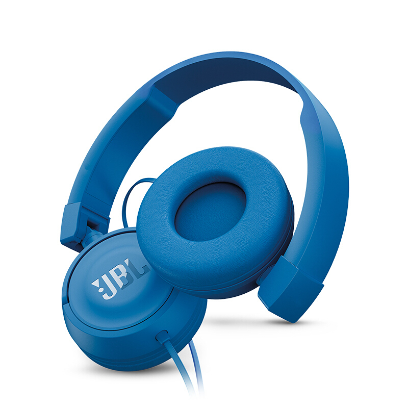 JBL T450 头戴式有线耳机耳麦 运动音乐游戏耳机 带麦可通话 苹果安卓华为小米通用 蓝