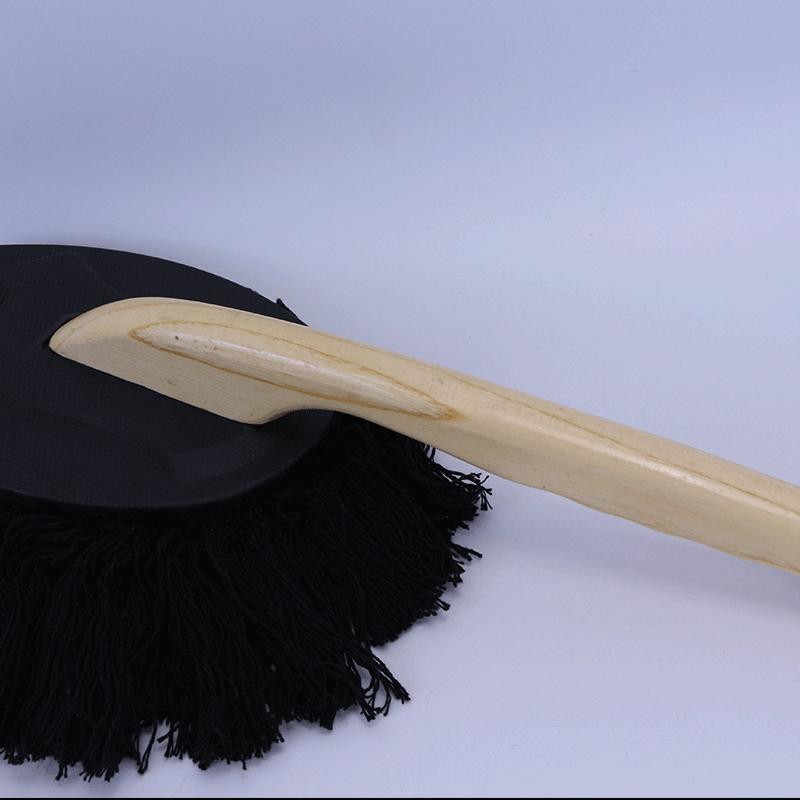 圆形塑料木耙汽车刷子汽车清洁拖把棉线保养车刷擦车洗车除尘蜡刷黑色