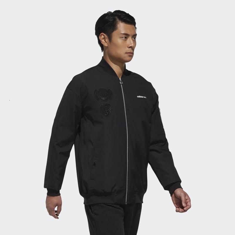 【自营】adidas阿迪达斯NEO男装V领保暖运动休闲棉服DM4208 3XL DM4208黑色