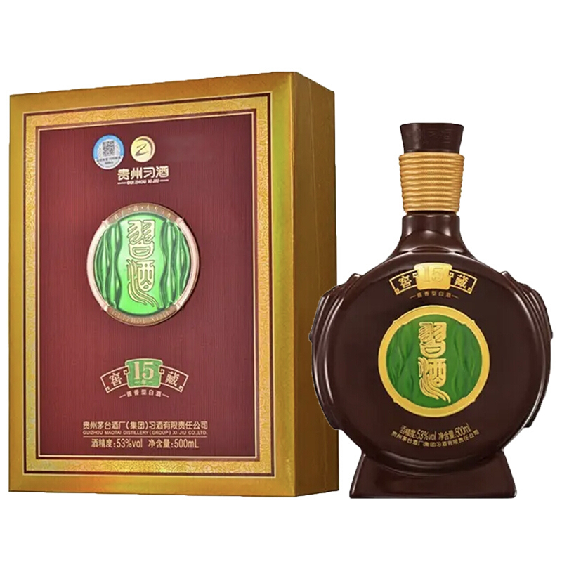 贵州 习酒 窖藏十五年 53度 酱香型白酒 500ml