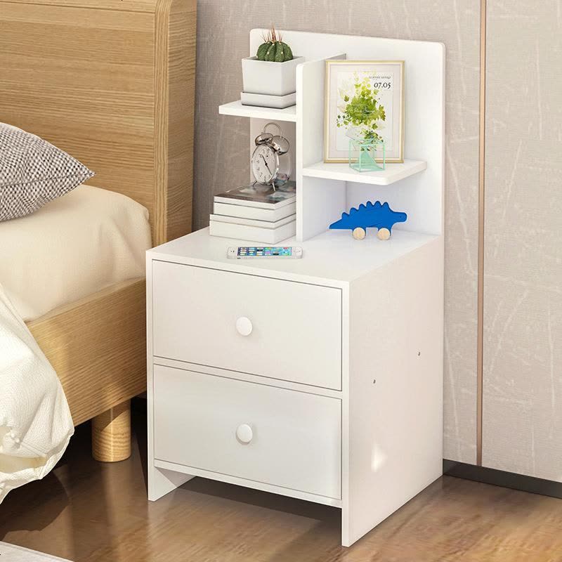 简约现代小柜子收纳柜床头柜简易床头储物柜 单抽屉枫樱木色 实用百搭,耐磨耐用图片