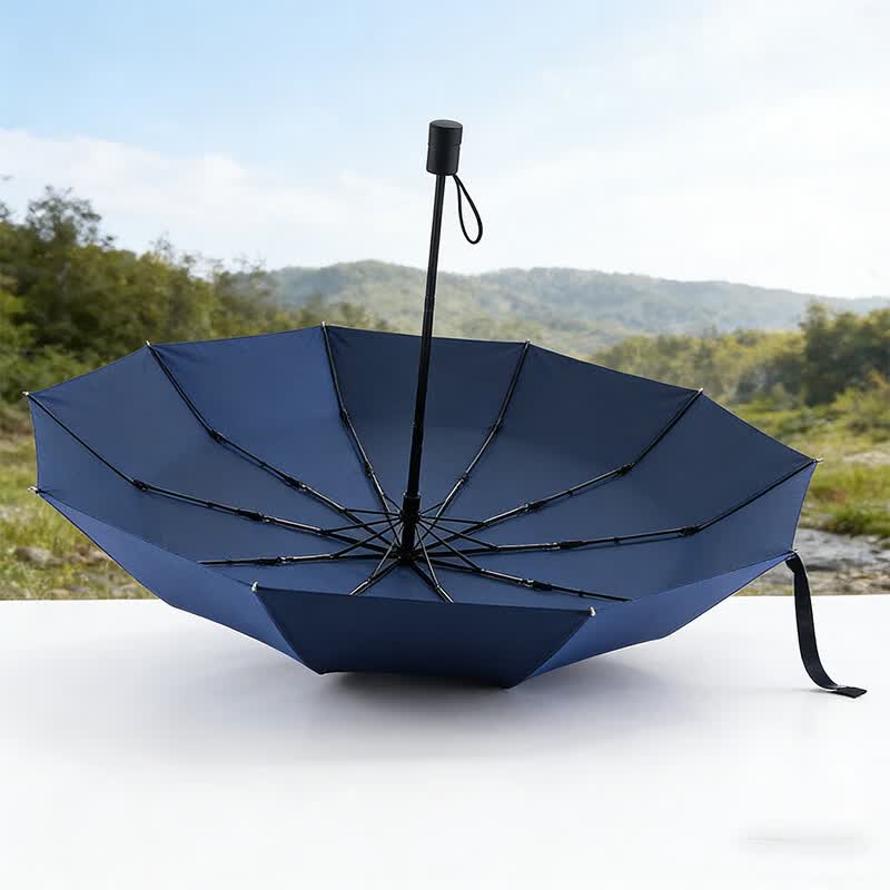 大迈 手开晴雨伞遮阳伞晴雨两用黑胶涂层-蓝色DM-5001A高清大图