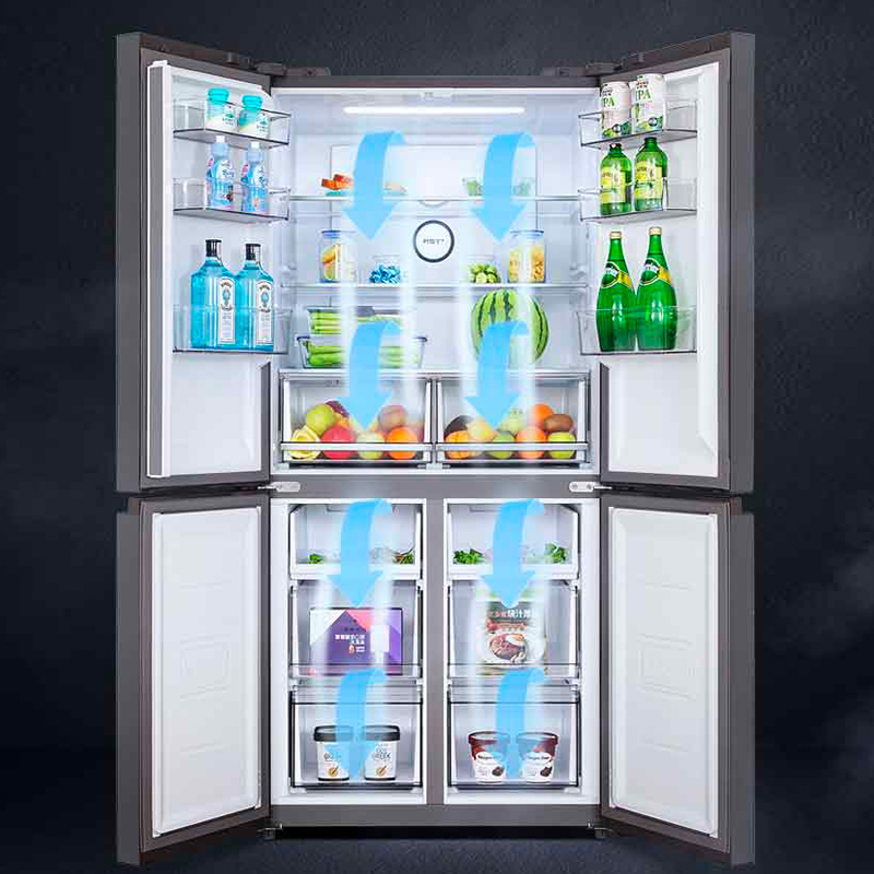 美的(Midea)468升十字对开门家用家用冰箱光循环净味除菌多维智能变频BCD-468WSGPZM