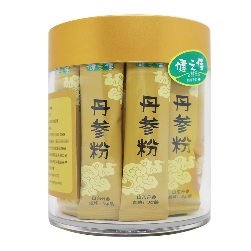 健之佳 丹参粉 3g/袋*30袋/瓶 山东丹参片打粉 密封保存高清大图