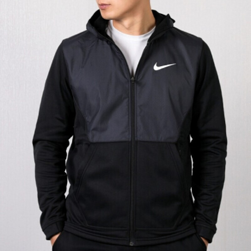 nike耐克男装新款运动服跑步训练休闲舒适连帽夹克外套926466-010 d