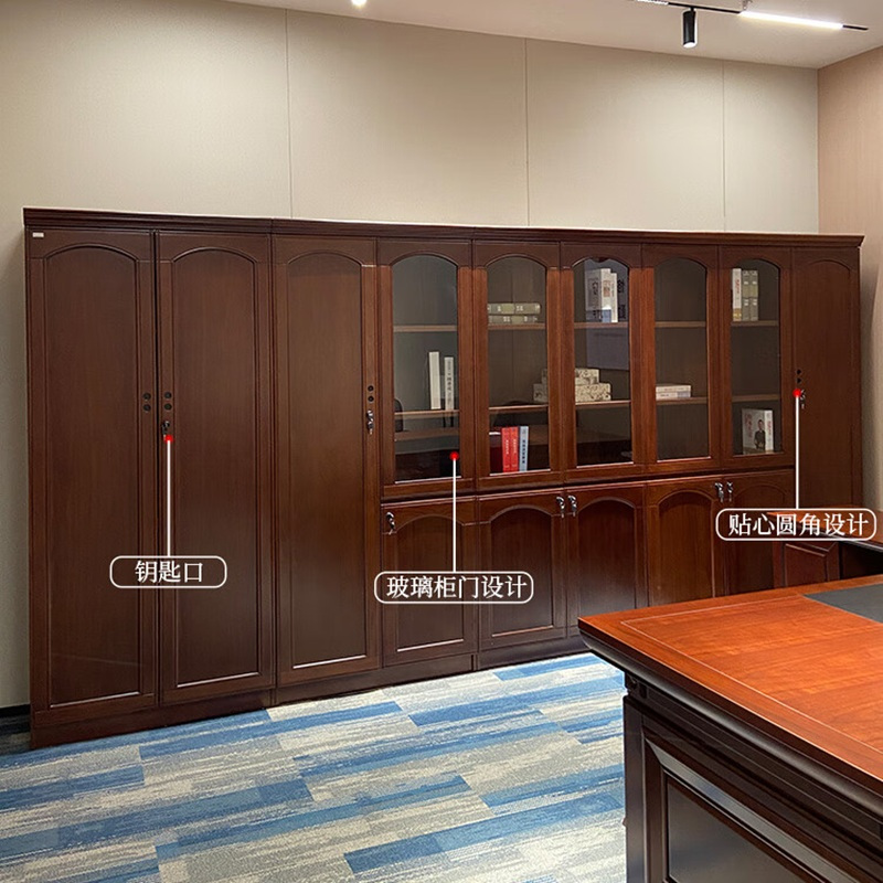 中泰(jongtay)J-UM1602L 文件柜木质资料柜档案柜员工书籍柜3门左收纳储物柜办公室柜子高清大图