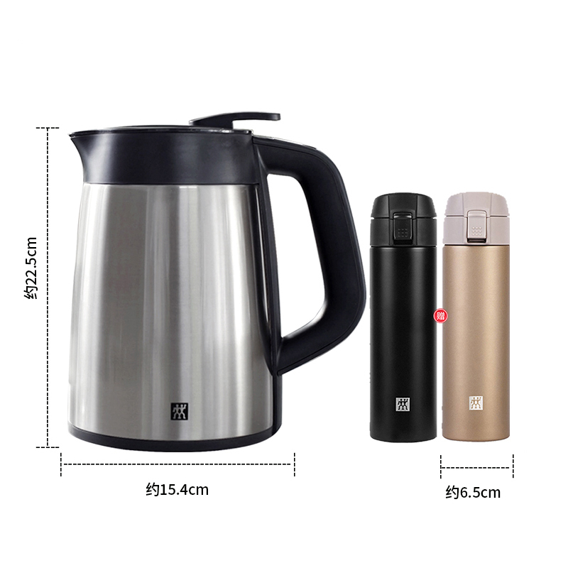 双立人(ZWILLING)Nova电热水壶3610-036-722不锈钢家用全自动智能烧水壶1.7L保温壶茶壶