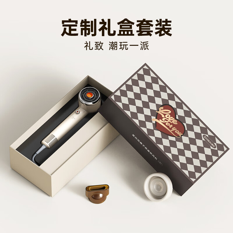 直白(zhibai) 正负双离子高速吹风机S1奶油白高清大图