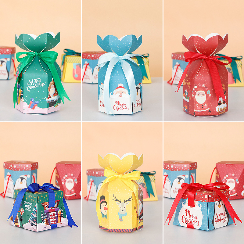 平安果圣诞节装饰用品平安夜创意苹果纸盒子卡通包装盒