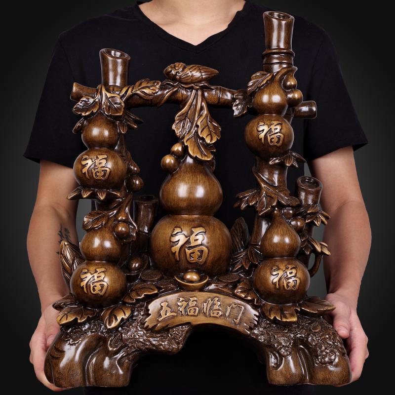 美帮汇五福临葫芦摆件福禄寿禧财客厅玄关酒柜电视柜家居装饰高清大图